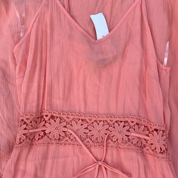 Salmon Summer Maxi Dress - Picture 3 of 4